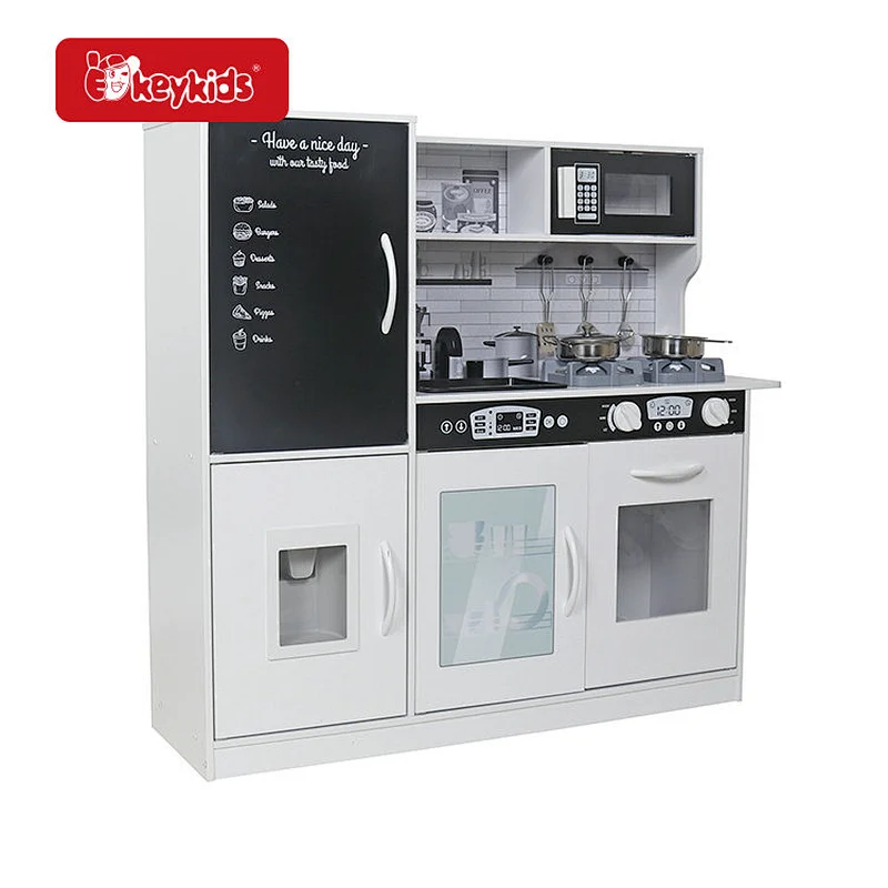 Realistic Oven Design Kids Pretend Play Wooden Kitchen Toy Set with Light Sound W10C529G